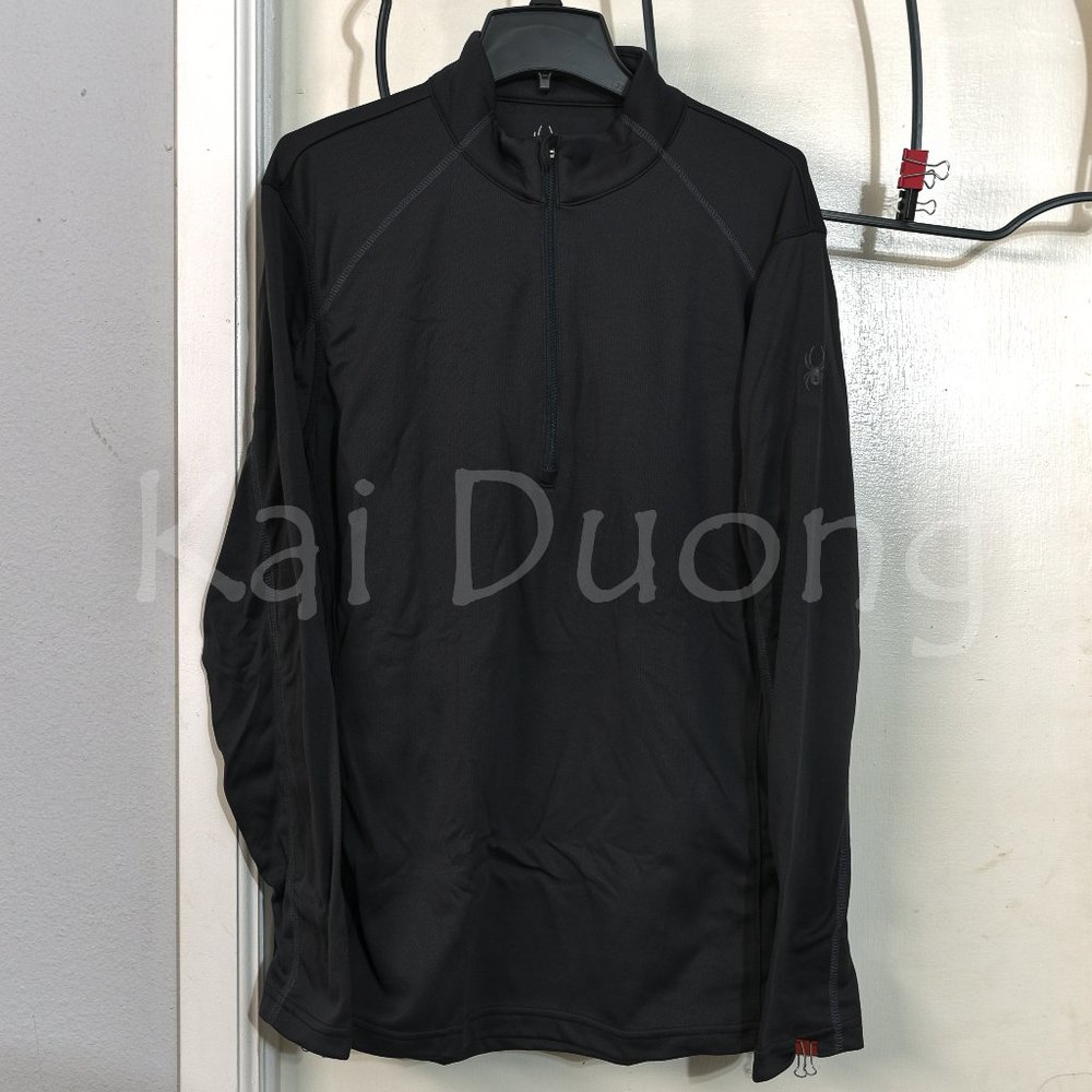 - Spyder Men's Baselayer Quarter Zip Black‎ 1/4 Zip XL BLACK